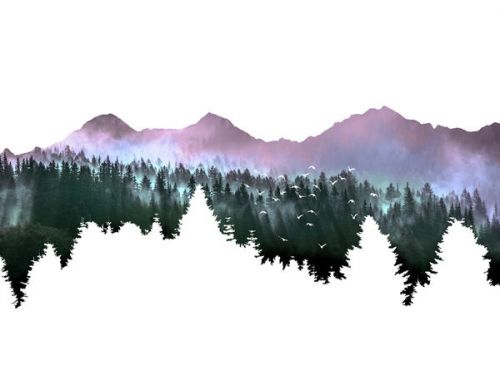 iPhone 12 Hybrid Case design of Nature, Mountainous landforms, Mountain, Atmospheric phenomenon, Tree, Wilderness, Sky, Mountain range, Forest, Hill with white, black, purple, blue, green colors
