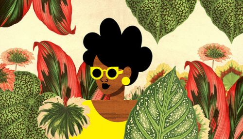 Design of Illustration, Plant, Botany, Organism, Leaf, Art, Animation, Grass, Flower, Perennial plant, with green, black, brown, yellow, red colors