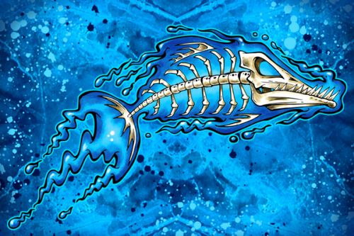 DJI RC-N1 Controller Skin design of Blue, Water, Aqua, Electric blue, Illustration, Graphic design, Liquid, Graphics, Marine biology, Art, with blue, white colors
