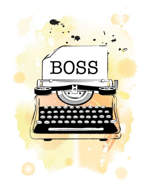 Design of Font, Office equipment, Art, Typewriter, Illustration, Graphics, Painting, Eyelash, Logo, Line art, with white, black, yellow, orange colors