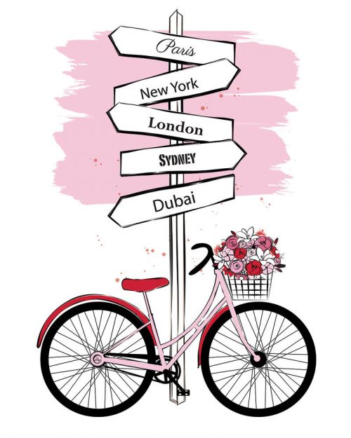 Design of Bicycle, Wheel, Bicycles--Equipment and supplies, Tire, Bicycle tire, Bicycle frame, Bicycle wheel, Bicycle wheel rim, Vehicle, Bicycle fork, with white, black, red, pink colors