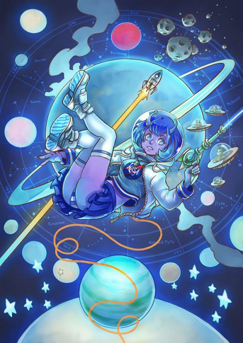Design of Cartoon, Illustration, Graphic design, Games, Space, Design, Anime, Art, Graphics, Fictional character, with blue, white, yellow, purple, green, red, orange, black colors