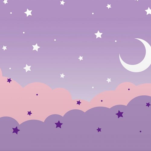 Design of Astronomical object, Pink, Star, Purple, Crescent, Moon, Graphics, Animation, Wallpaper, Graphic design, with purple, white colors