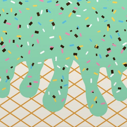 Design of Graphics, Pattern, Polka dot, Wrapping Paper, Child art, with white, brown, yellow, black, green, pink, orange, blue colors