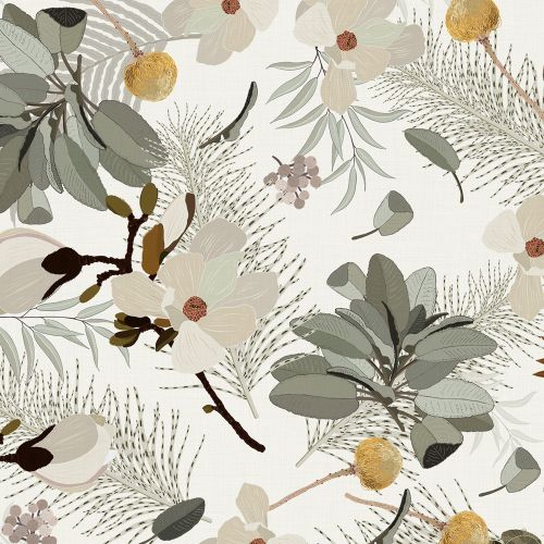 Design of Branch, Botany, Twig, Plant, Textile, Organism, Art, Creative arts, Pattern, Tints and shades, with white, green, yellow, brown, gray colors
