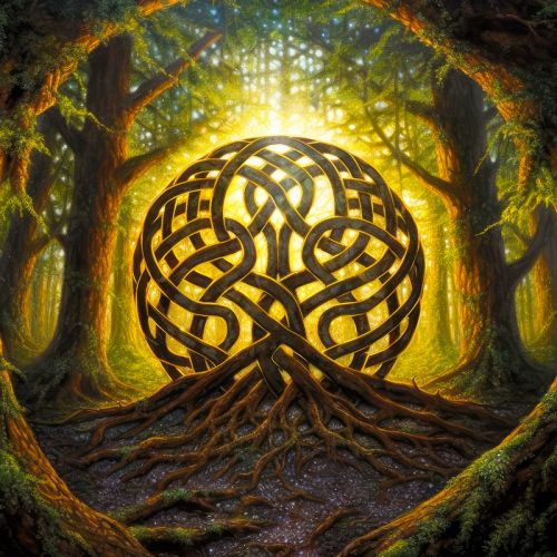 Design of Art, Pattern, Circle, Symmetry, Tints and shades, Visual arts, Design, Electric blue, Graphics, Font, with green, brown, black, gray, yellow, orange, white colors