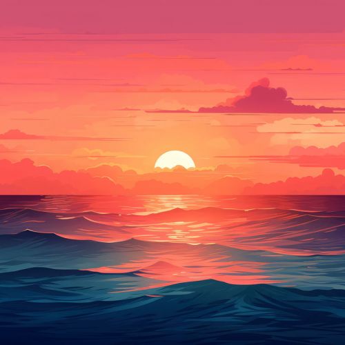 Design of Cloud, Sky, Atmosphere, Daytime, Afterglow, Ecoregion, Nature, Dusk, Water, Orange, with blue, red, yellow, orange, pink, black, purple colors