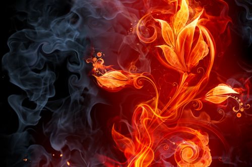 DJI Action 2 Skin design of Flame, Fire, Heat, Red, Orange, Fractal art, Graphic design, Geological phenomenon, Design, Organism with black, red, orange colors
