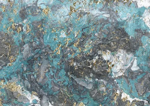 SanDisk Sansa Fuze Original Skin design of Blue, Turquoise, Green, Aqua, Teal, Geology, Rock, Painting, Pattern with black, white, gray, green, blue colors