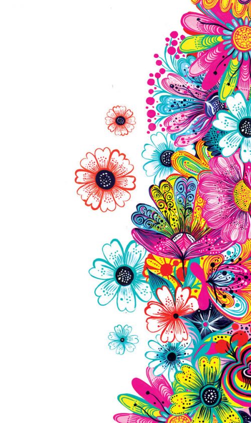 DJI Action 2 Skin design of Pattern, Floral design, Design, Graphic design, Flower, Wildflower, Plant, Graphics, Clip art, Visual arts with white, pink, blue, yellow, purple, red colors