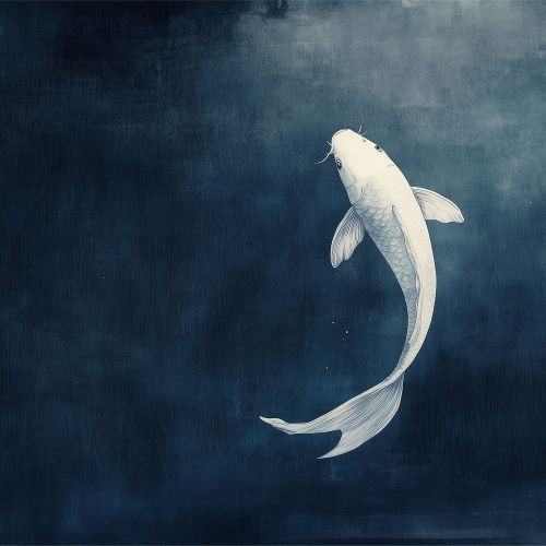 Design of Water, Liquid, Art, Wing, Beak, Feather, Seabird, Electric blue, Fish, Tail, with black, blue, white, gray colors