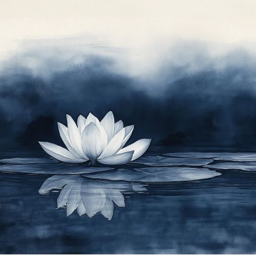 Design of Water, Flower, Plant, Liquid, Lotus, Sky, Nature, Petal, Fluid, Sacred lotus, with black, blue, white, gray colors