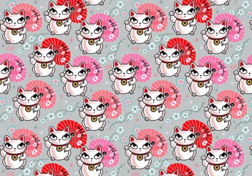 Nintendo DS Lite Skin design of Pink, Red, Cartoon, Design, Line, Textile, Pattern, Illustration, Smile, Fictional character, with white, red, pink, gray, blue, black colors