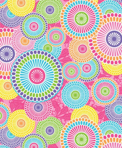 Valve Steam Link Skin design of Pattern, Circle, Textile, Design, Visual arts, Wrapping paper, with gray, pink, purple, orange, blue, green colors