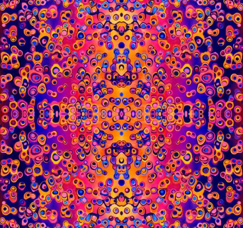  Skin design of Pattern, Psychedelic art, Symmetry, with orange, purple, blue, pink colors