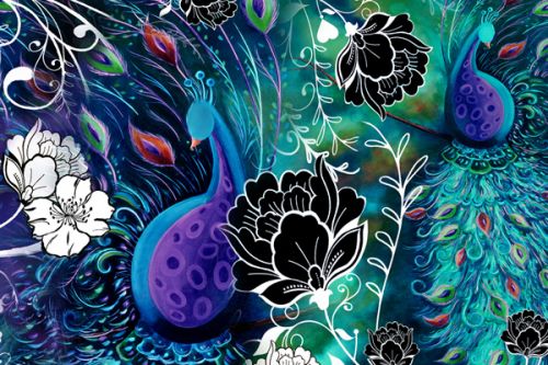 Nintendo 3DS Skin design of Pattern, Psychedelic art, Organism, Turquoise, Purple, Graphic design, Art, Design, Illustration, Fractal art with black, blue, gray, green, white colors