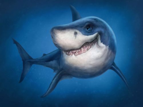 iPod classic Skin design of Fish, Great white shark, Shark, Tiger shark, Cartilaginous fish, Requiem shark, Lamniformes, Bull shark, Carcharhiniformes, with black, blue, gray colors