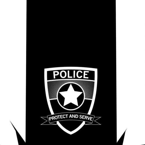 Design of Symbol, Badge, Logo, Emblem, Graphics, Design, Shield, with black, white colors