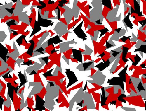 Oculus Quest Skin design of Red, Pattern, Font, Design, Textile, Carmine, Illustration, Flag, Crowd, with red, white, black, gray colors