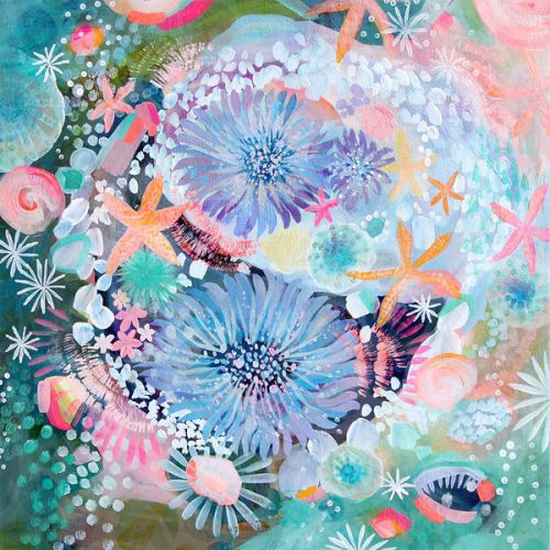 Design of Pattern, Aqua, Textile, Design, Watercolor paint, Visual arts, Flower, Art, Plant, Illustration, with blue, orange, pink, purple, green, white colors