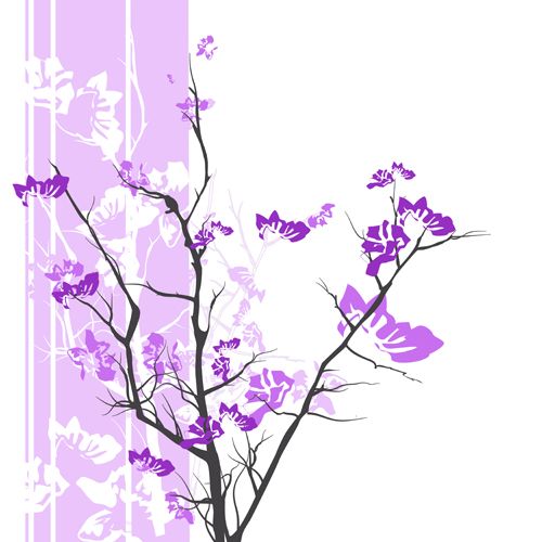 Alienware Steam Machine Skin design of Branch, Purple, Violet, Lilac, Lavender, Plant, Twig, Flower, Tree, Wildflower, with white, purple, gray, pink, black colors