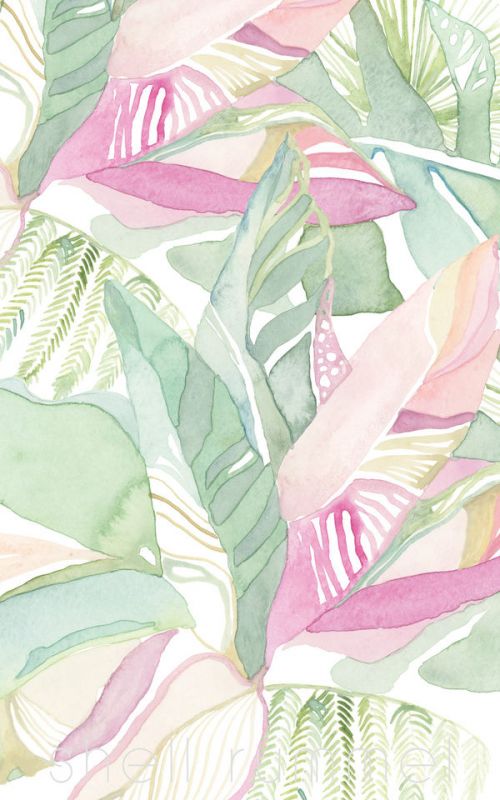 Design of Pink, Leaf, Botany, Pattern, Plant, Flower, Illustration, with white, green, pink, orange colors