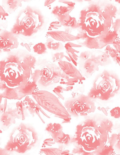 Yeti Rambler Tumbler 20oz Skin design of Pink, Pattern, Rose, Design, Floral design, Rose family, Garden roses, Petal, Flower, Textile, with white, red, pink colors