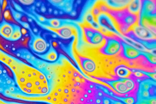 Design of Psychedelic art, Blue, Pattern, Art, Visual arts, Water, Organism, Colorfulness, Design, Textile with gray, blue, orange, purple, green colors