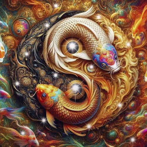 Design of Fractal art, Graphic design, Design, Fictional character, Graphics, Mythical creature, Modern art, Scaled reptiles, Mythology, Serpent, with red, orange, yellow, brown, blue, green, white, black colors