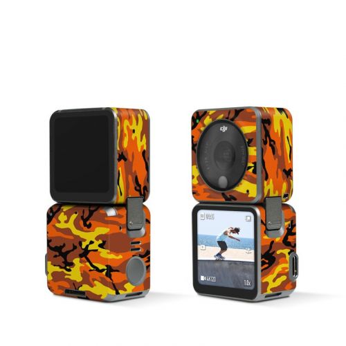 Orange Camo DJI Action 2 Skin