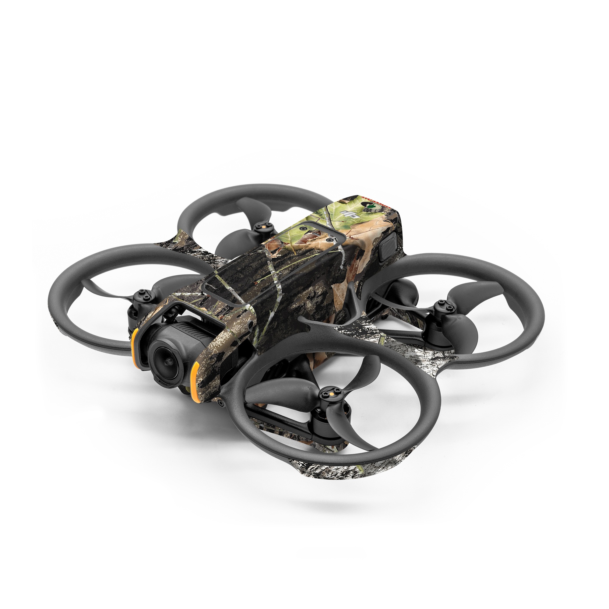 DJI Action 2 Skin design of Leaf, Tree, Plant, Adaptation, Camouflage, Branch, Wildlife, Trunk, Root, with black, gray, green, red colors