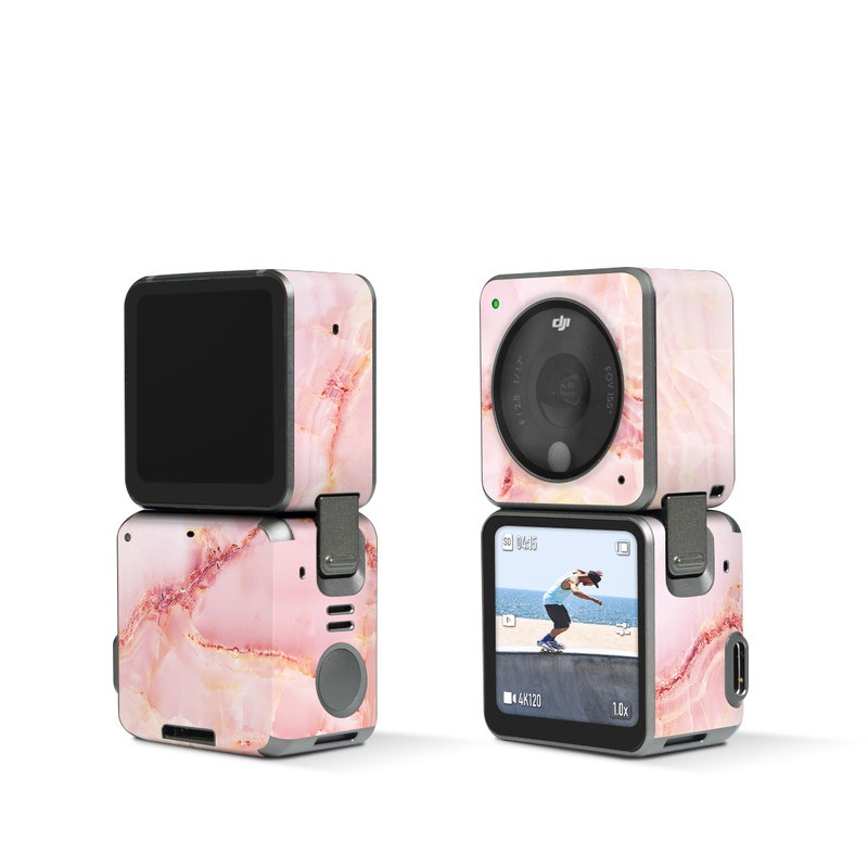 DJI Action 2 Skin design of Pink, Peach, with white, pink, red, yellow, orange colors