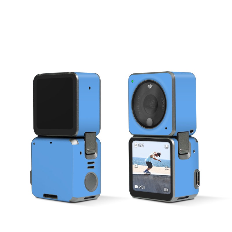 DJI Action 2 Skin design of Sky, Blue, Daytime, Aqua, Cobalt blue, Atmosphere, Azure, Turquoise, Electric blue, Calm, with blue colors