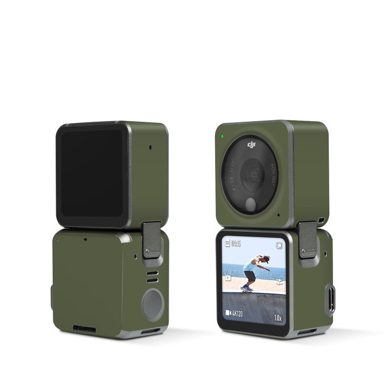 DJI Action 2 Skin design of Green, Brown, Text, Yellow, Grass, Font, Pattern, Beige, with green, brown colors