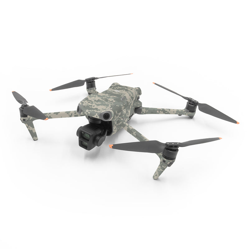 DJI Air 3 Series Skin design of Military camouflage, Green, Pattern, Uniform, Camouflage, Design, Wallpaper, with gray, green colors