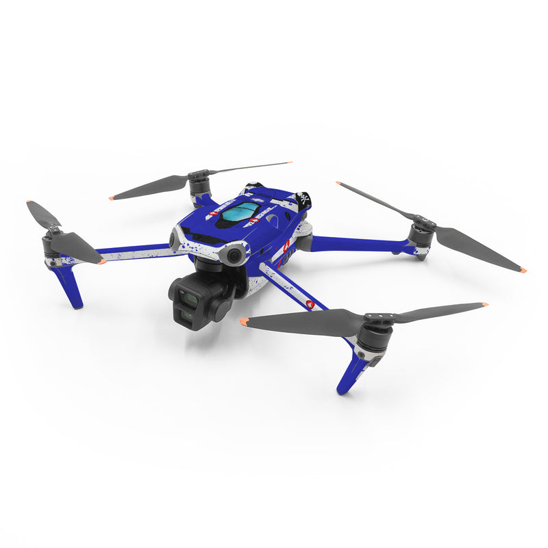 DJI Air 3 Series Skin design of Floppy disk, Technology, Electric blue, Fictional character, with white, blue, black, gray colors