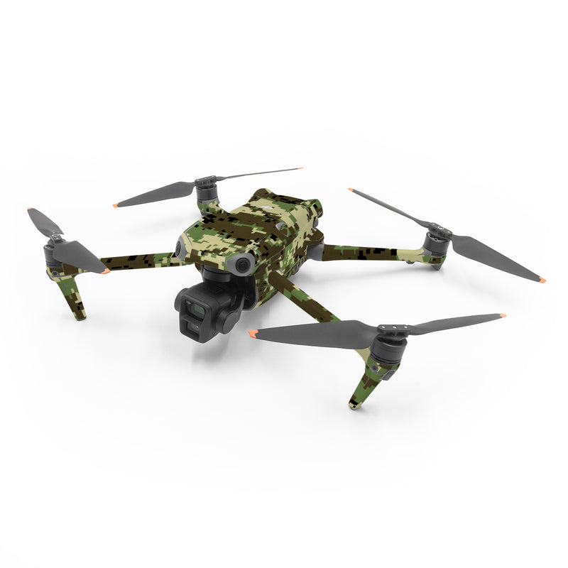 DJI Air 3 Series Skin design of Military camouflage, Pattern, Camouflage, Green, Uniform, Clothing, Design, Military uniform, with black, gray, green colors