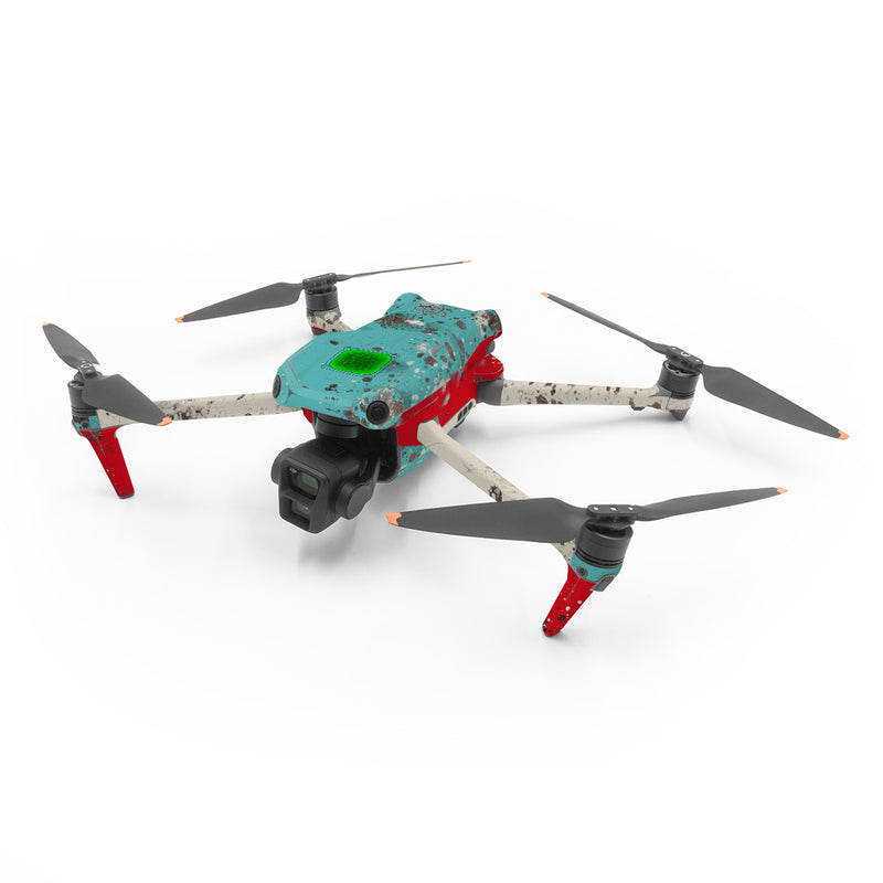 DJI Air 3 Series Skin design, with red, blue, gray, black colors