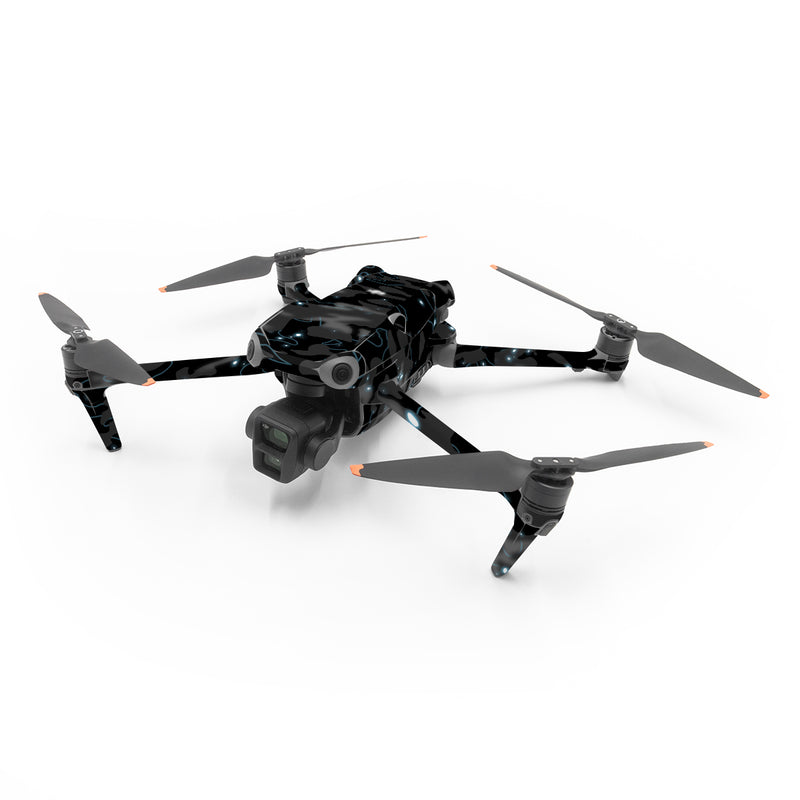 DJI Air 3 Series Skin design of Black, Water, Space, Black-and-white, Granite, with blue, white, gray, blue colors
