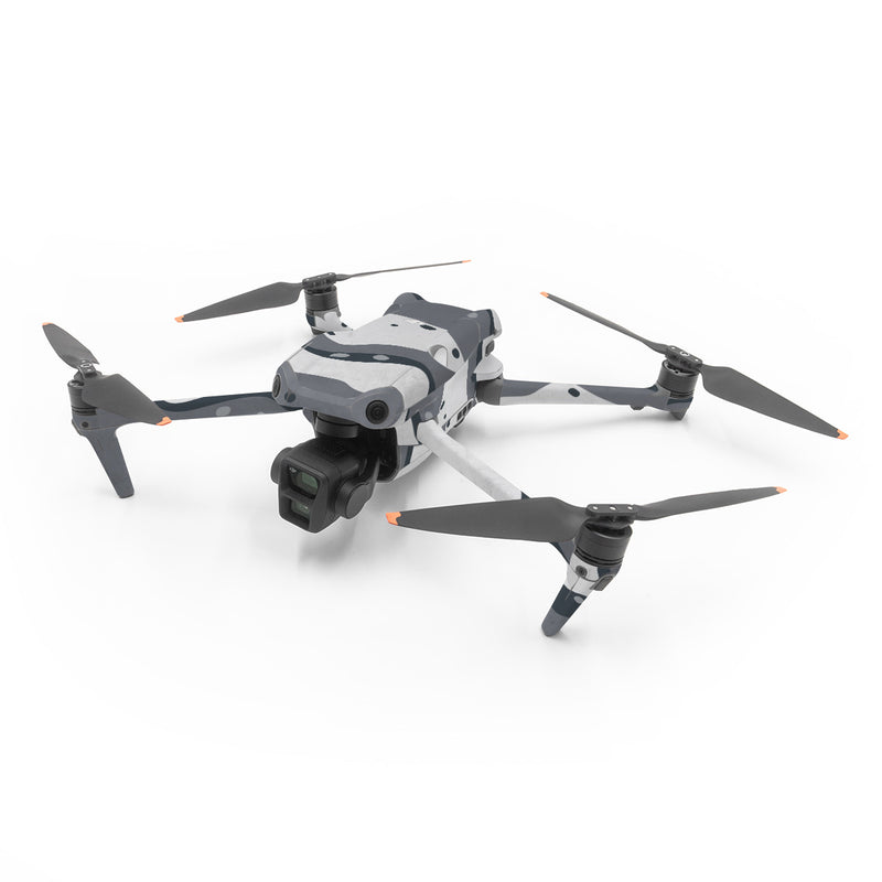 DJI Air 3 Series Skin design of White, Pattern, Water, Design, Illustration, Black-and-white, Metal, Drawing, Style, with black, white, gray colors