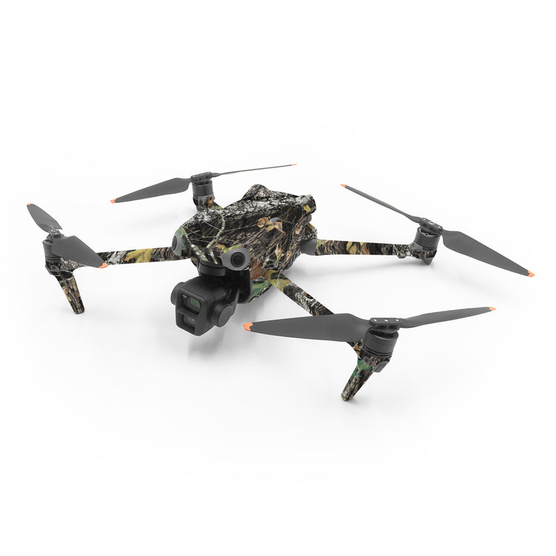 DJI Air 3 Series Skin design of Leaf, Tree, Plant, Adaptation, Camouflage, Branch, Wildlife, Trunk, Root, with black, gray, green, red colors