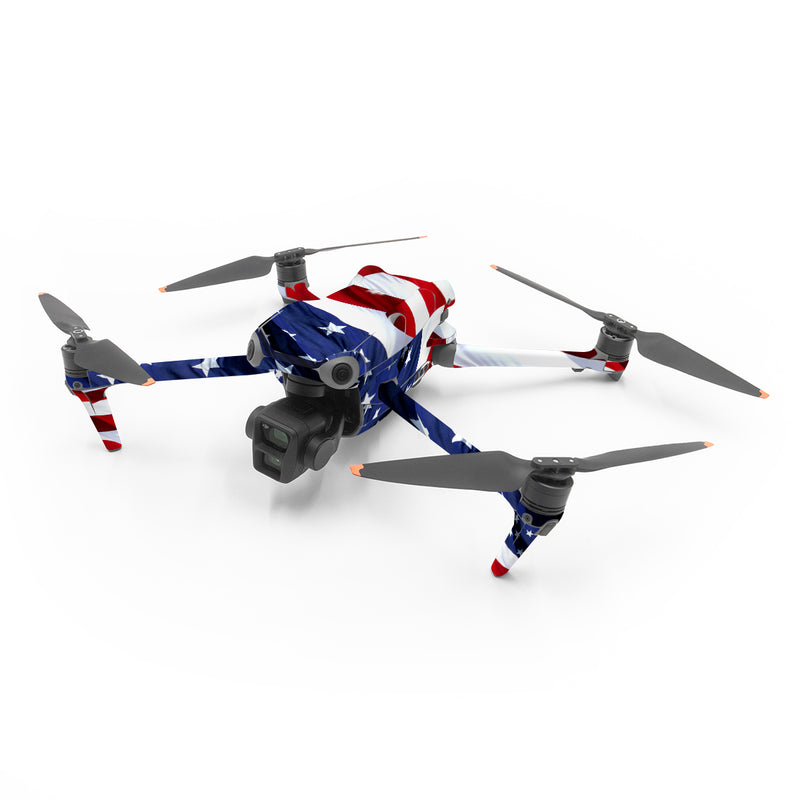 DJI Air 3 Series Skin design of Flag, Flag of the united states, Flag Day (USA), Veterans day, Memorial day, Holiday, Independence day, Event, with red, blue, white colors