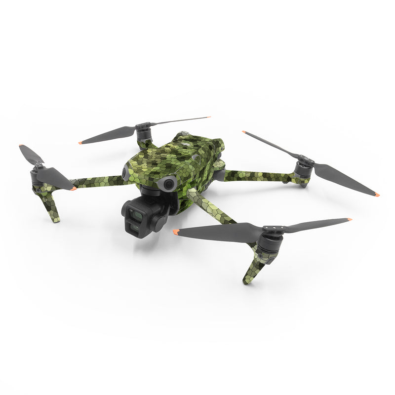 DJI Air 3 Series Skin design of Green, Grass, Leaf, Plant, Pattern, Groundcover, with black, white, green, gray colors