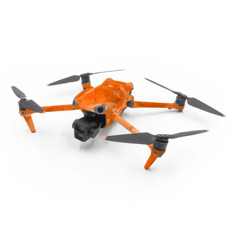 DJI Air 3 Series Skin design of Orange, Pattern, Peach, Line, Design, Triangle, with orange colors
