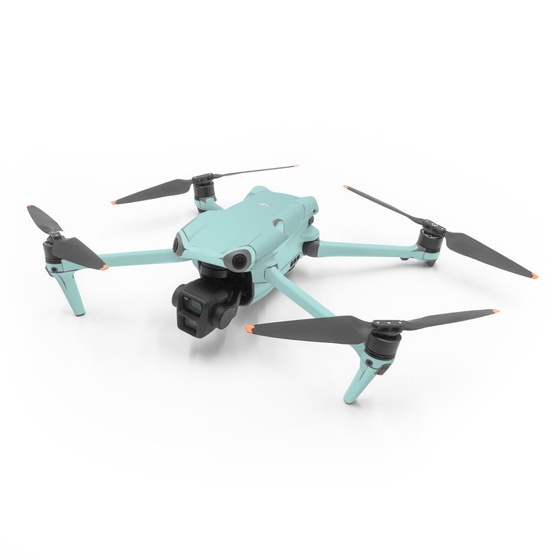 DJI Air 3 Series Skin design of Green, Blue, Aqua, Turquoise, Teal, Azure, Text, Daytime, Yellow, Sky, with blue colors