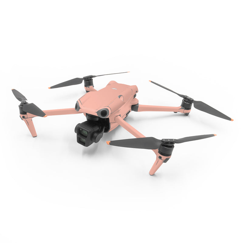 DJI Air 3 Series Skin design of Orange, Pink, Peach, Brown, Red, Yellow, Material property, Font, Beige, with orange, yellow, white colors