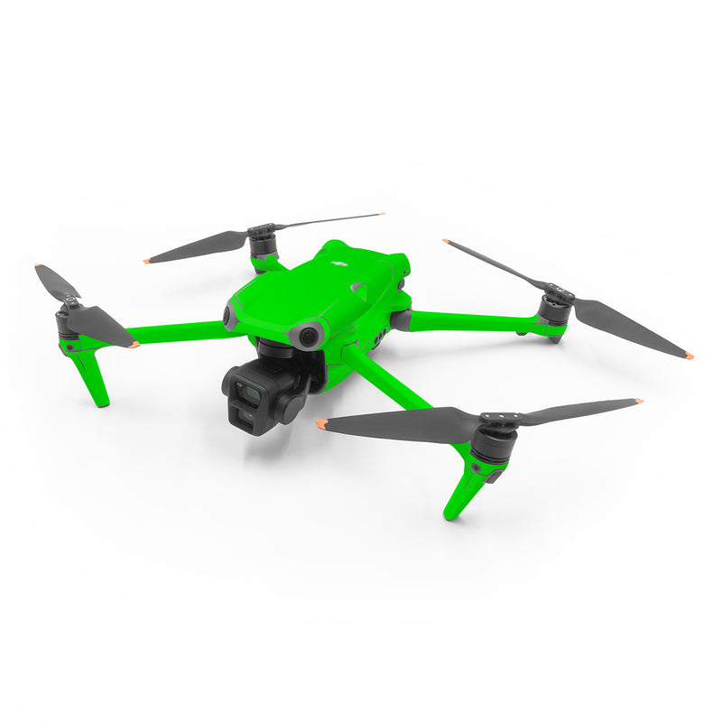 DJI Air 3 Series Skin design of Green, Rectangle, Baize, Table, Font, Electric blue, Pattern, Symmetry, Magenta, Circle, with green colors
