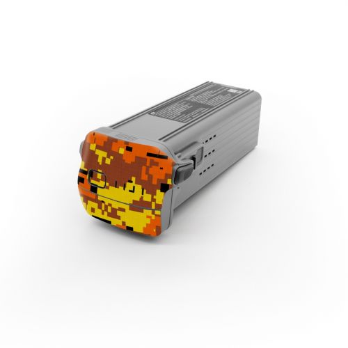 Digital Orange Camo DJI Air 3 Battery Skin