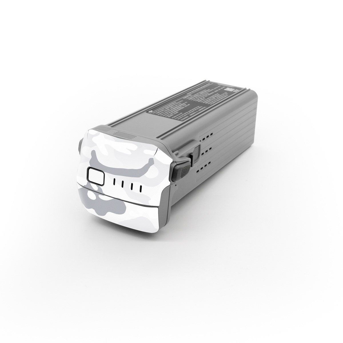 DJI Air 3 Battery Skin design of Vertebrate, Mammal, Grey, Pattern, Monochrome, Art, Monochrome photography, Rock, Font, Winter, with white, gray colors