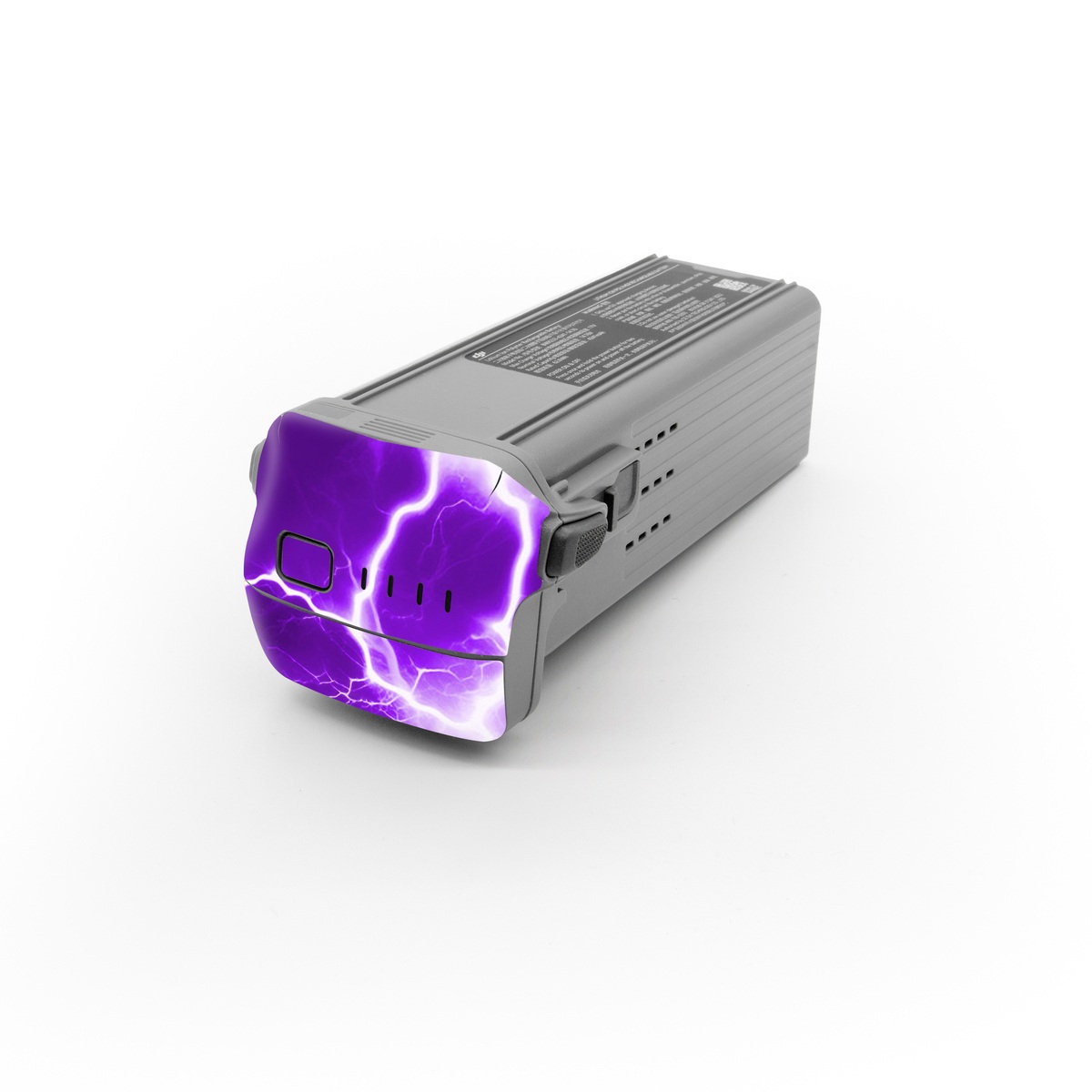 DJI Air 3 Battery Skin design of Sky, Lightning, Thunder, Atmosphere, Thunderstorm, Daytime, Purple, Light, Cloud, Nature, with black, purple colors